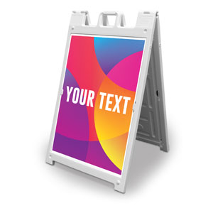 Curved Colors Your Text 2' x 3' Street Sign Banners
