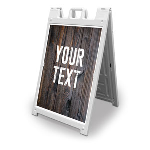 Dark Wood Your Text Here 2' x 3' Street Sign Banners
