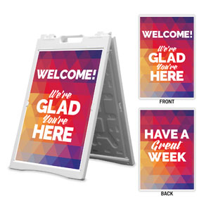Geometric Bold Welcome Great Week 2' x 3' Street Sign Banners