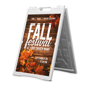 Rustic Fall Festival 2' x 3' Street Sign Banners
