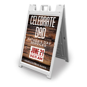 Dimensional Wood Father's Day 2' x 3' Street Sign Banners