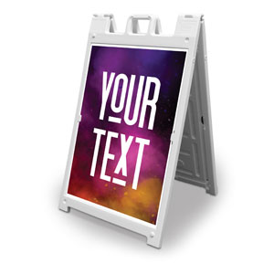Dark Smoke Your Text 2' x 3' Street Sign Banners