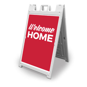 Red Welcome Home 2' x 3' Street Sign Banners