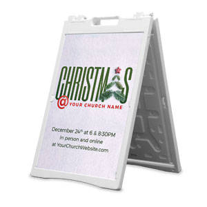 Christmas At Tree 2' x 3' Street Sign Banners