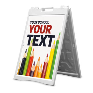 Enroll Pencils School Your Text 2' x 3' Street Sign Banners