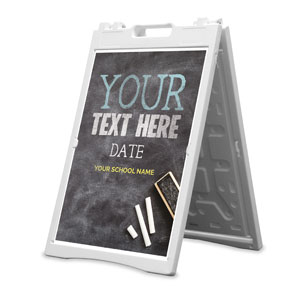Open Chalkboard Your Text 2' x 3' Street Sign Banners