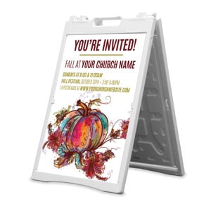 Colorful Pumpkin 2' x 3' Street Sign Banners