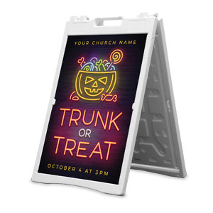 Trunk or Treat Neon 2' x 3' Street Sign Banners