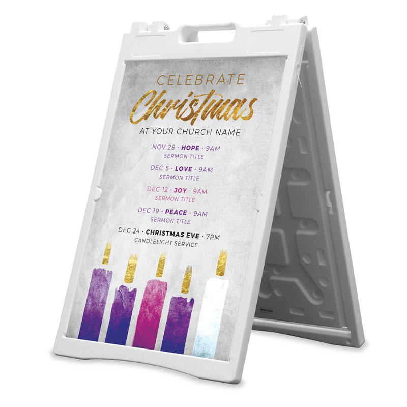 Banners, Christmas, Christmas Advent Candles, 2' x 3'
