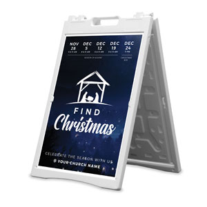 Find Christmas 2' x 3' Street Sign Banners