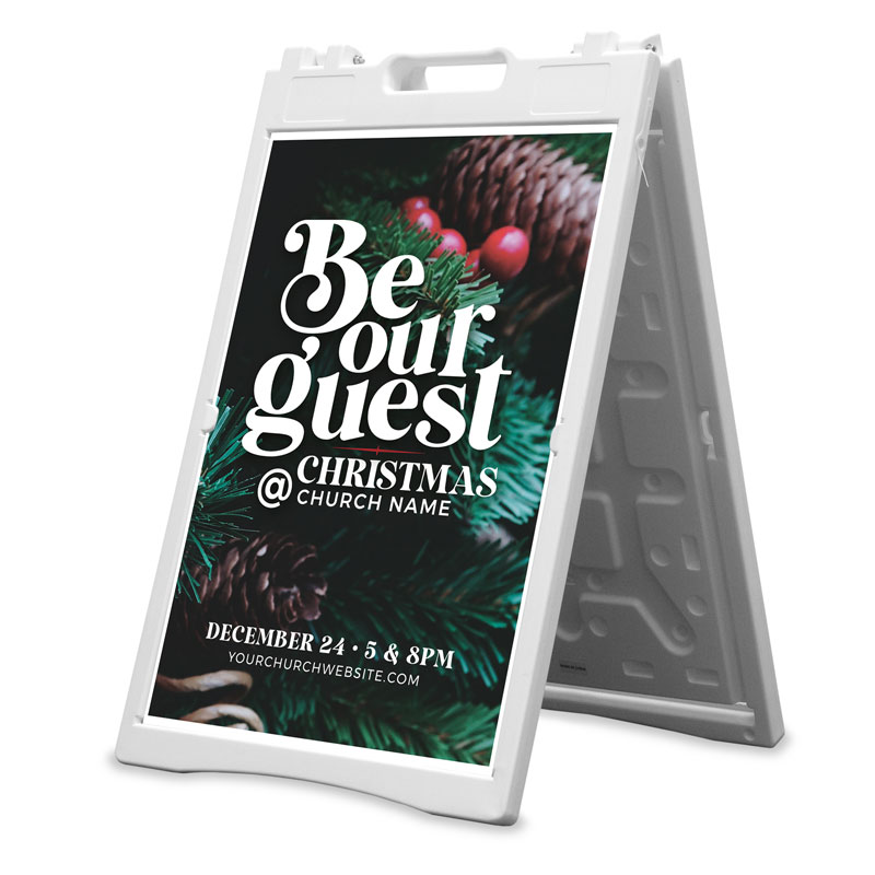 Banners, Christmas, Be Our Guest Christmas, 2' x 3'