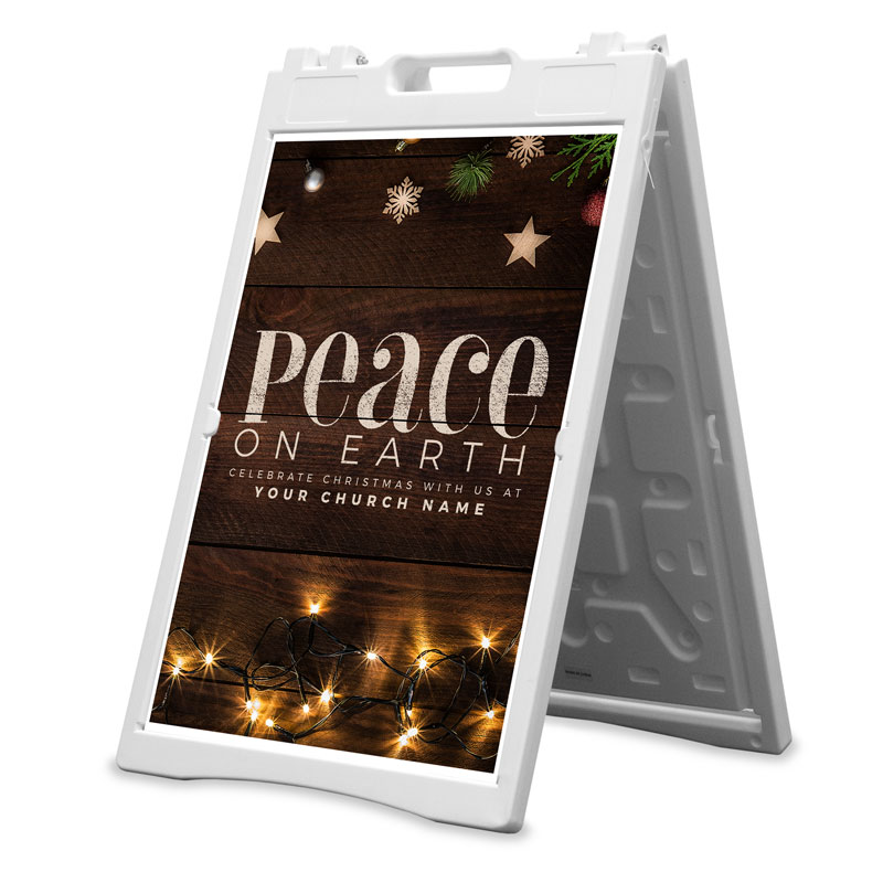 Banners, Christmas, Peace On Earth Stars, 2' x 3'
