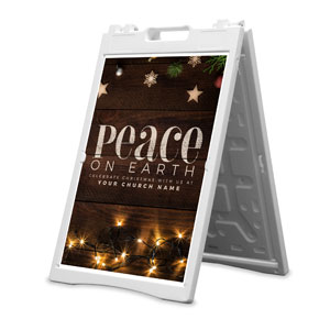 Peace On Earth Stars 2' x 3' Street Sign Banners