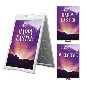 Resurrecting Hope Happy Easter Welcome 2' x 3' Street Sign Banners