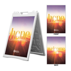 BTCS Hope Happens Here Welcome 2' x 3' Street Sign Banners