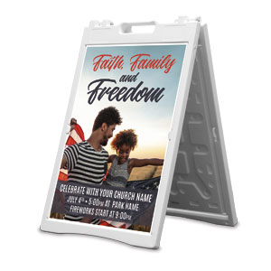Faith Family Freedom Together 2' x 3' Street Sign Banners
