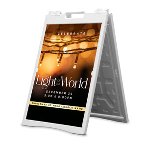 Celebrate Light of the World 2' x 3' Street Sign Banners