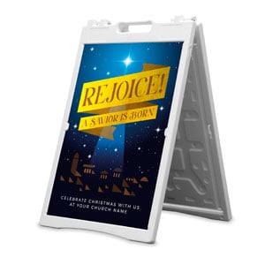 Rejoice Savior 2' x 3' Street Sign Banners