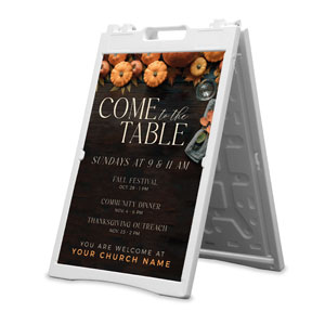 Come to the Table Pumpkin 2' x 3' Street Sign Banners