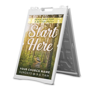 Start Here Path 2' x 3' Street Sign Banners