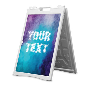 Blue Stucco Your Text 2' x 3' Street Sign Banners