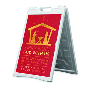Emmanuel God with Us 2' x 3' Street Sign Banners