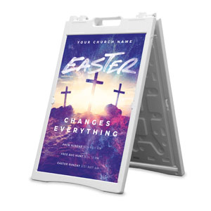 Easter Changes Everything Crosses 2' x 3' Street Sign Banners