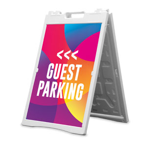 Curved Colors Guest Parking 2' x 3' Street Sign Banners