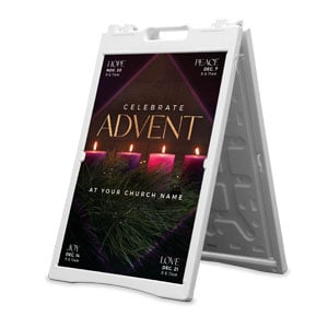 Celebrate Advent Candles 2' x 3' Street Sign Banners