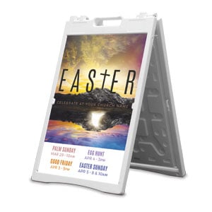 Easter Reflection 2' x 3' Street Sign Banners