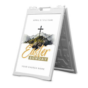 Easter Sunday Cross 2' x 3' Street Sign Banners