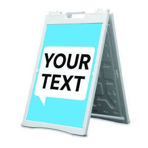 Chat Bubble Your Text 2' x 3' Street Sign Banners