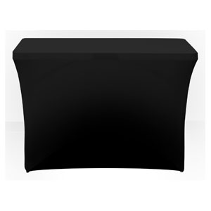 Plain Black Stretch Table Covers