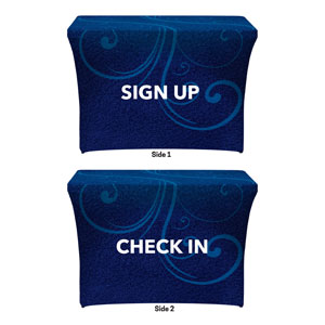 Flourish Sign Up Check In Stretch Table Covers