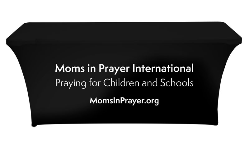 Table Covers, Moms In Prayer Black and White, 6'