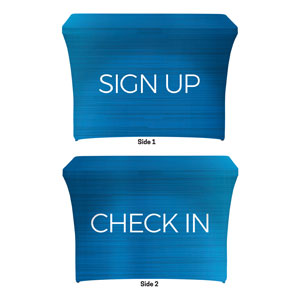 General Blue Sign Up Check In Stretch Table Covers