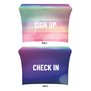Colorful Lights Sign Up Check In Stretch Table Covers