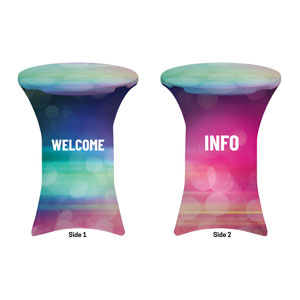Colorful Lights Welcome Information Stretch Table Covers