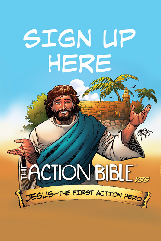 Banners, Summer - General, The Action Bible VBS Sign Up, 24 x 36