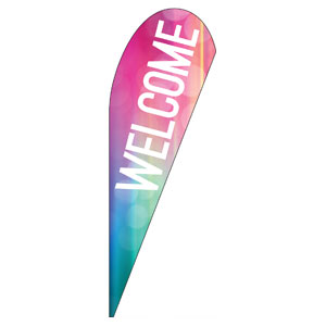 Pastel Abstract Teardrop Flag Banners