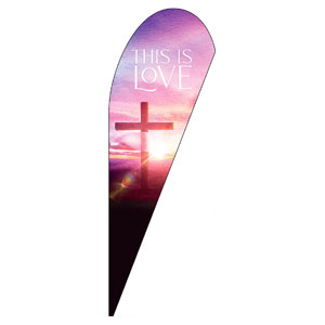 Love Easter Colors Teardrop Flag Banners