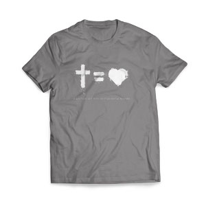 Cross Equals Love - Large Customized T-shirts