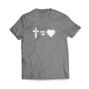 Cross Equals Love - Large Customized T-shirts