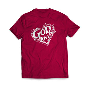 God So Loved Heart - Large Customized T-shirts