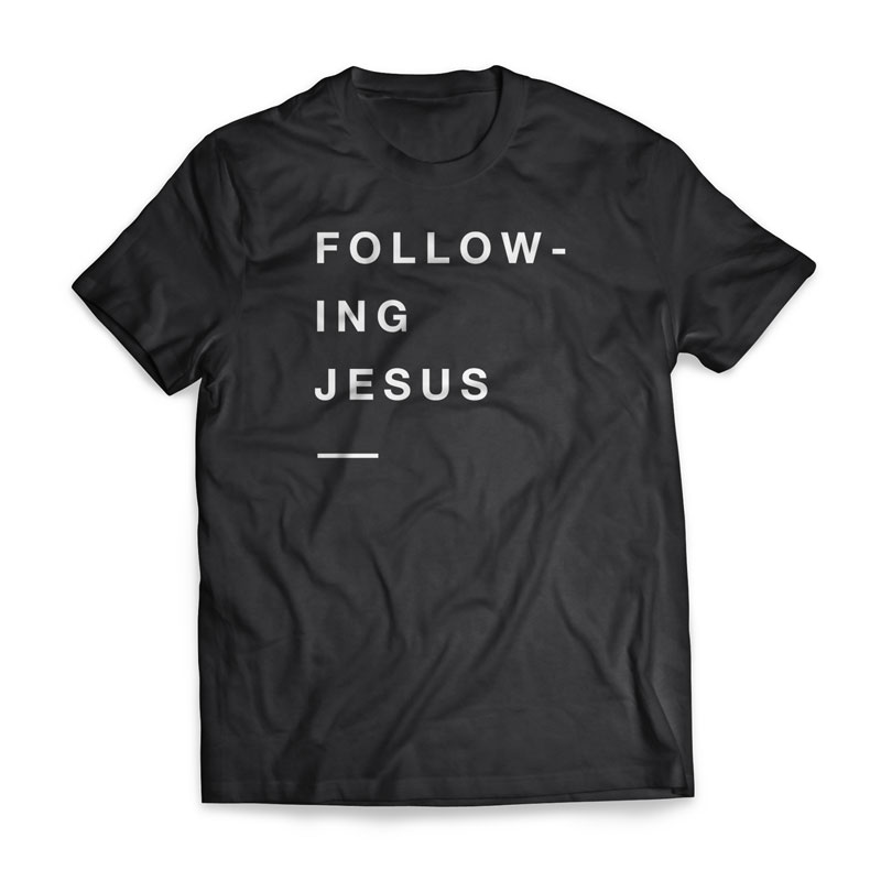 T-Shirts, Back To Church Sunday, Following Jesus - Large, Large (Unisex)
