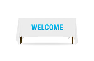 Block Letter Welcome 6' Table Throws