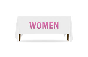 Block Letter Women 6'  Table Throws