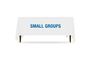 Block Letter Small Groups 6' Table Throws