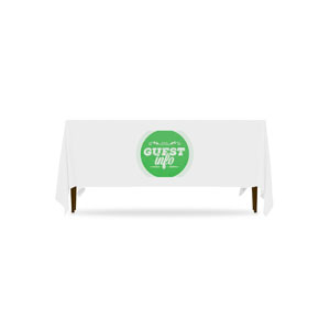 Guest Circles Info Green 6'  Table Throws