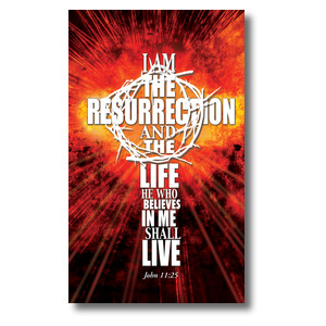 I am the Resurrection 3 x 5 Vinyl Banner